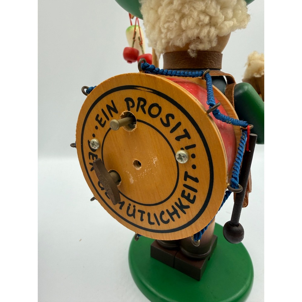 Steinbach Oktoberfest Smoker Music Box Ein Prosit West Germany Wooden Folk Art - Picture 5 of 8
